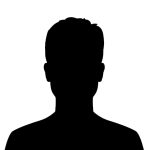 Man avatar profile. Male face silhouette or icon isolated on white background. Vector illustration.